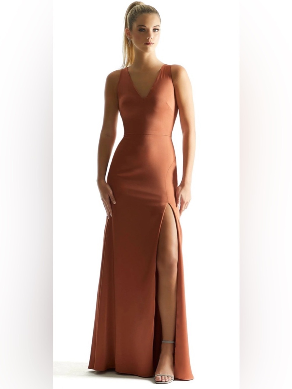 Morilee Luxe Satin Bridesmaid Gown‎ Size 16 NWT Spice Formal Wedding Guest